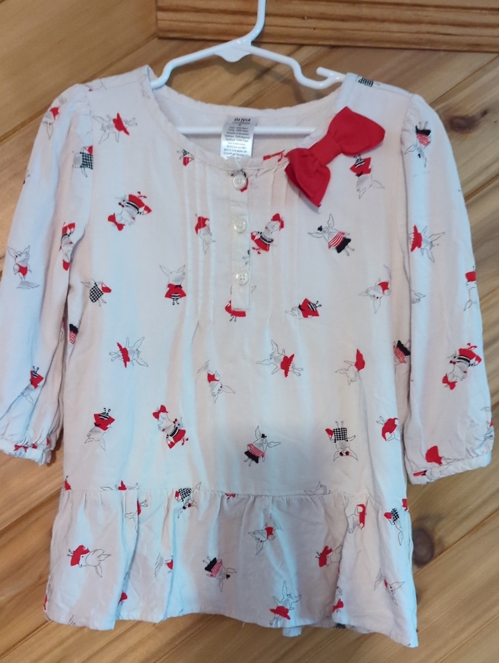 Gymboree Pink Tunic Top with Red Bow